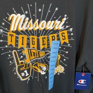 Champion Missouri‎ Tigers Long Sleeve Shirt Size Large Black Mens